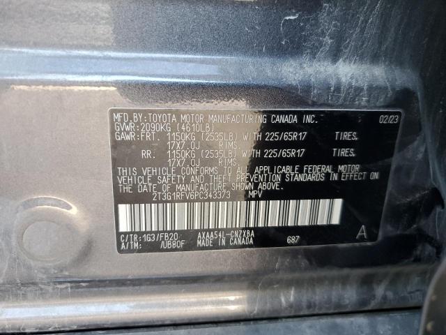 2T3G1RFV6PC343373 - 2023 TOYOTA RAV4 LE BLACK photo 13