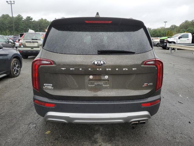 5XYP6DHC6LG005611 - 2020 KIA TELLURIDE S BROWN photo 6