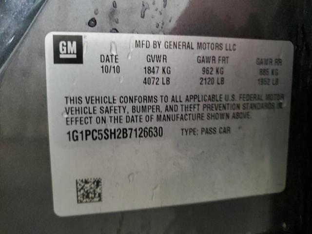 1G1PC5SH2B7126630 - 2011 CHEVROLET CRUZE LS Сірий фото 13