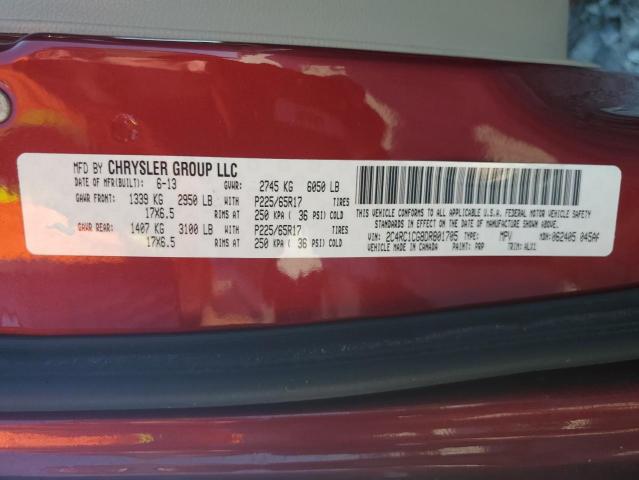 2C4RC1CG8DR801705 - 2013 CHRYSLER TOWN & COU TOURING L RED photo 14