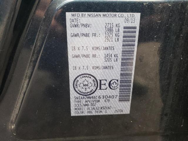 5N1AR2MN4EC630407 - 2014 NISSAN PATHFINDER S BLUE photo 13