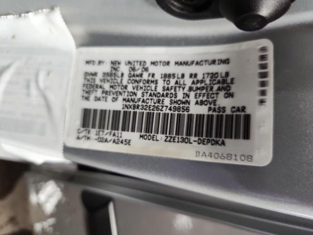 1NXBR32E26Z749856 - 2006 TOYOTA COROLLA CE 银色 照片 13