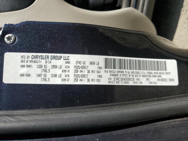 2C4RC1BG4ER399135 - 2014 CHRYSLER TOWN & COU TOURING BLUE photo 13