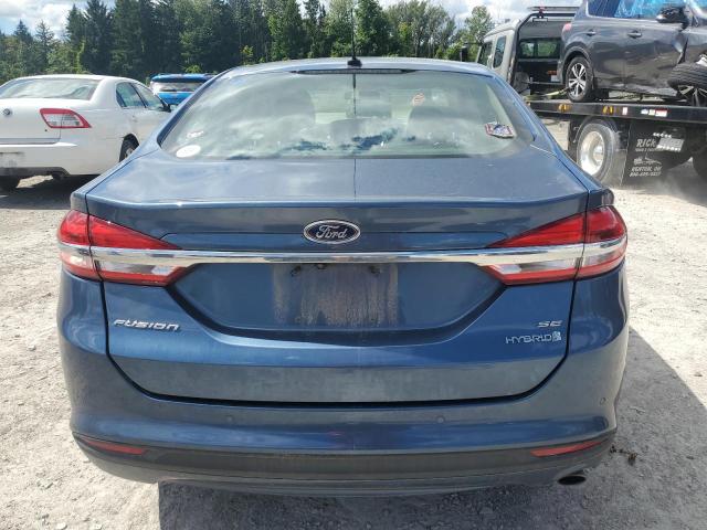 3FA6P0LU1JR175322 - 2018 FORD FUSION SE HYBRID ლურჯი ფოტო 6