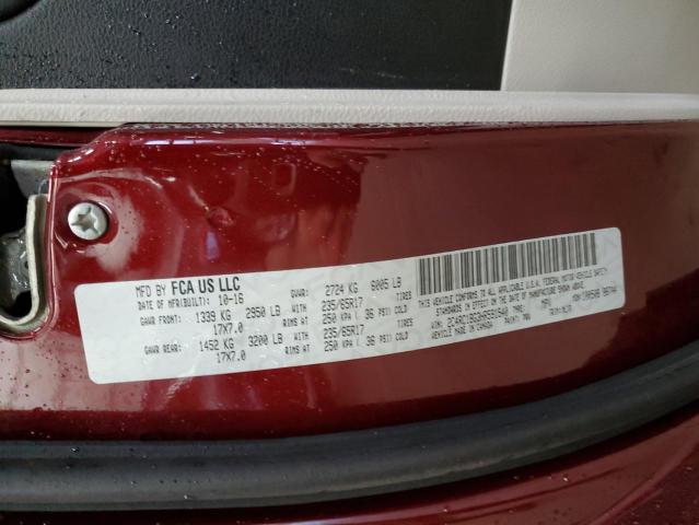 2C4RC1BG3HR591540 - 2017 CHRYSLER PACIFICA TOURING L RED photo 13