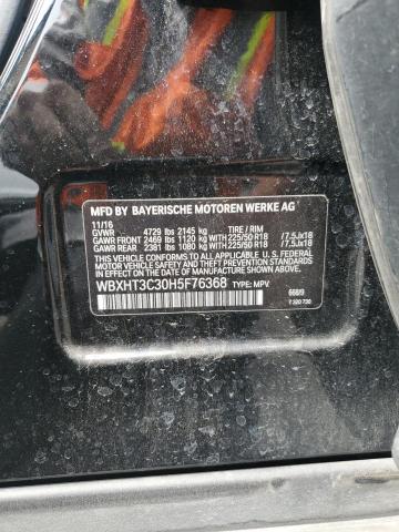 WBXHT3C30H5F76368 - 2017 BMW X1 XDRIVE28I BLACK photo 12