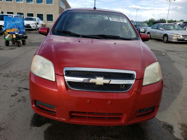 KL1TD56E39B344013 - 2009 CHEVROLET AVEO LS 红色 照片 5