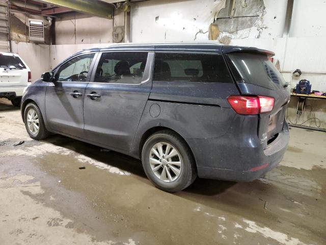 KNDMB5C16F6064336 - 2015 KIA SEDONA LX BLUE photo 2