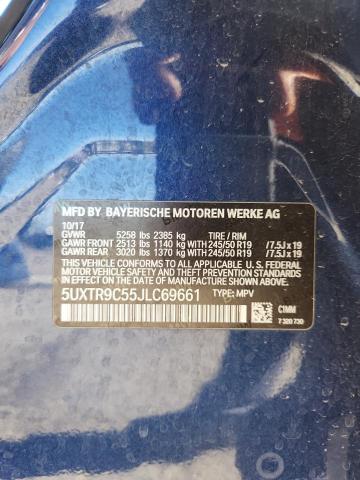 5UXTR9C55JLC69661 - 2018 BMW X3 XDRIVE30I BLUE photo 14