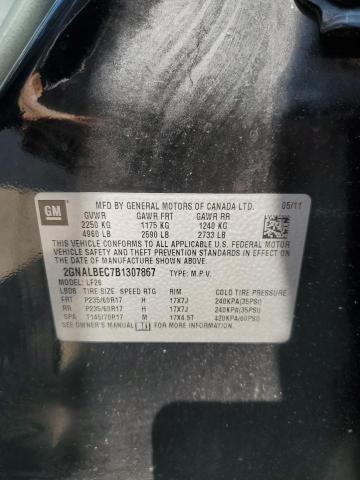 2GNALBEC7B1307867 - 2011 CHEVROLET EQUINOX LS 黑色 照片 13