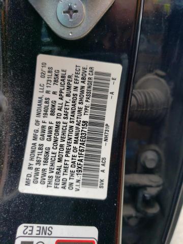 19XFA1F67AE037158 - 2010 HONDA CIVIC LX-S 黑色 照片 12