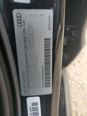 WAUHGAFC5EN052351 - 2014 AUDI A6 PRESTIGE შავი ფოტო 12