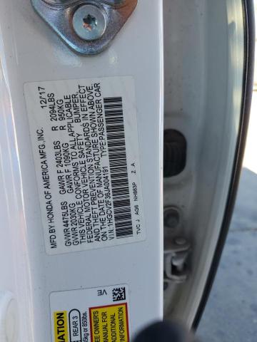 1HGCV2F36JA004191 - 2018 HONDA ACCORD SPORT WHITE photo 12