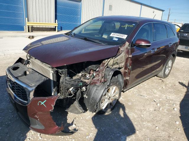 5XYPG4A30KG523770 - 2019 KIA SORENTO L MAROON photo 1