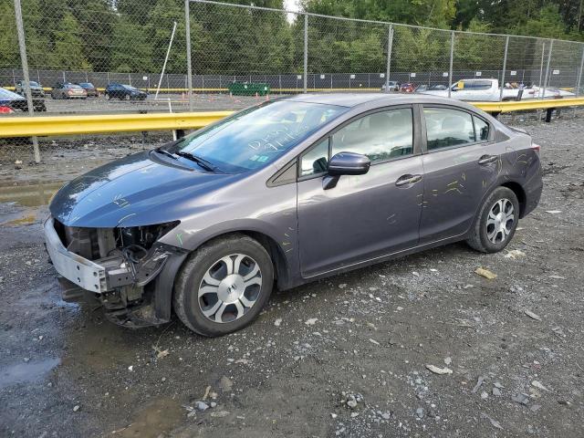 19XFB4F36FE200698 - 2015 HONDA CIVIC HYBRID L GRAY photo 1