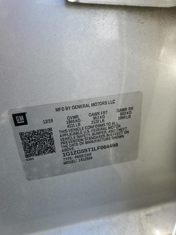 1G1ZG5ST1LF064498 - 2020 CHEVROLET MALIBU RS SILVER photo 12