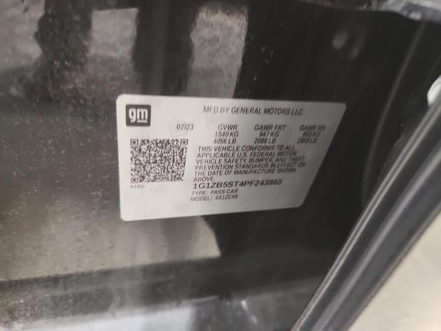 1G1ZB5ST4PF243865 - 2023 CHEVROLET MALIBU LS Սև լուսանկար 12