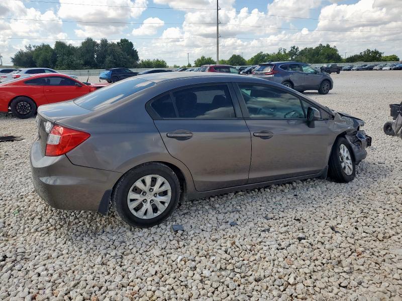 19XFB2F5XCE043484 - 2012 HONDA CIVIC LX GRAY photo 3