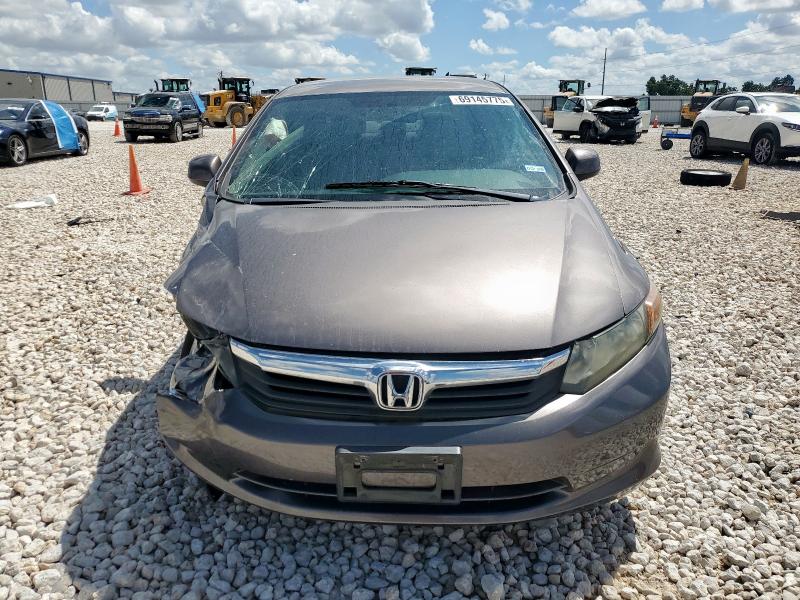 19XFB2F5XCE043484 - 2012 HONDA CIVIC LX GRAY photo 5