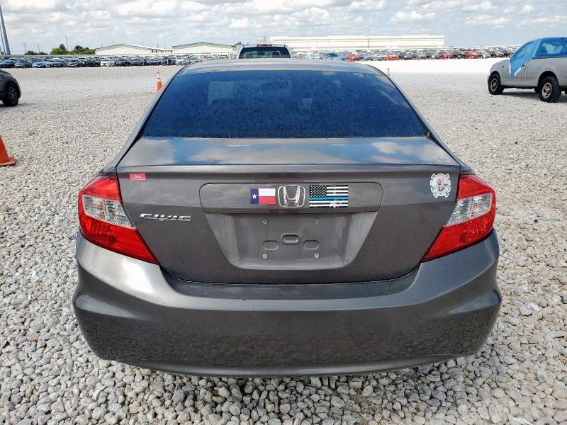 19XFB2F5XCE043484 - 2012 HONDA CIVIC LX GRAY photo 6