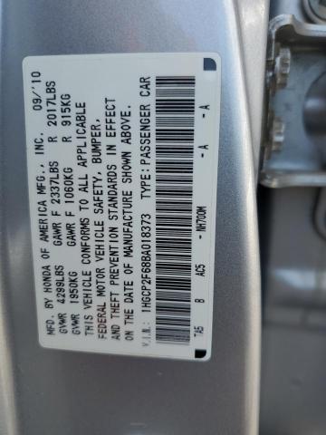 1HGCP2F68BA018373 - 2011 HONDA ACCORD SE 银色 照片 13