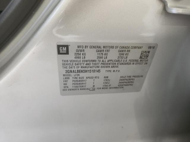 2GNALBEK5H1518145 - 2017 CHEVROLET EQUINOX LS ვერცხლისფერი ფოტო 13