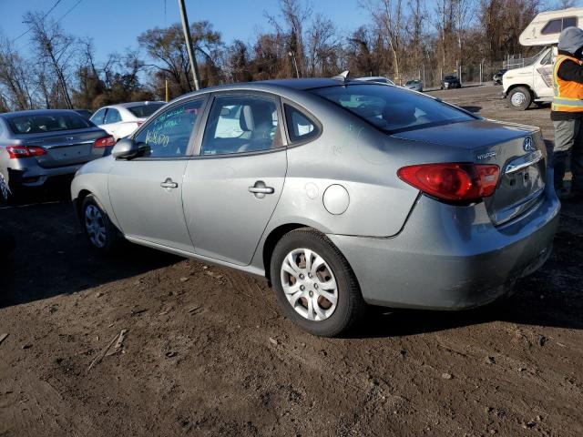 KMHDU4ADXAU021071 - 2010 HYUNDAI ELANTRA BLUE GRAY photo 2