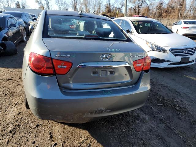 KMHDU4ADXAU021071 - 2010 HYUNDAI ELANTRA BLUE GRAY photo 6