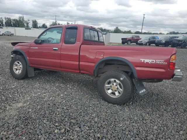 4TAWN72N1XZ551097 - 1999 TOYOTA TACOMA XTRACAB RED photo 2