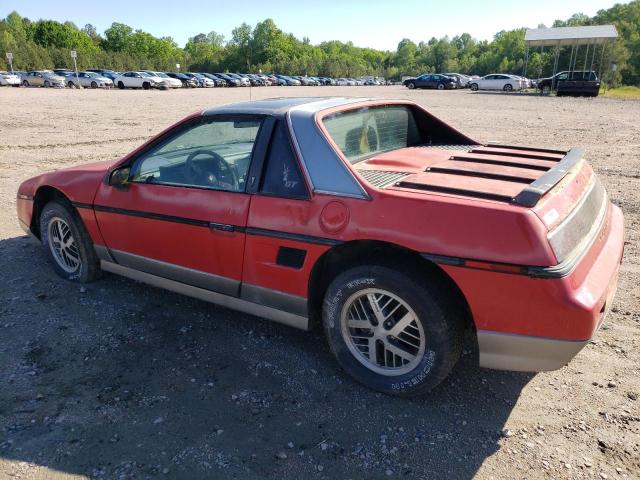 1G2PG3791F8256076 - 1986 PONTIAC FIERO RED photo 2