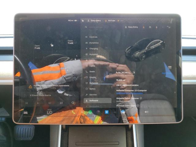 5YJ3E1EA9JF040604 - 2018 TESLA MODEL 3 BLACK photo 9