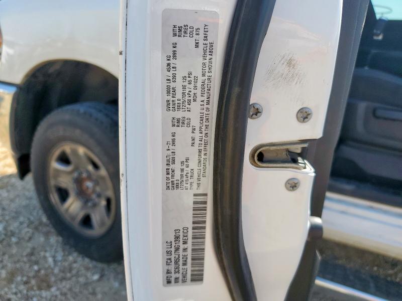 3C6UR5CJ7NG139013 - 2022 RAM 2500 TRADESMAN WHITE photo 12