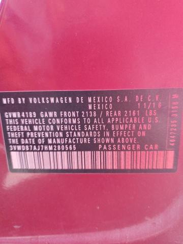 3VWDB7AJ7HM280565 - 2017 VOLKSWAGEN JETTA SE RED photo 13