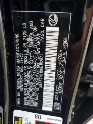 58AEZ1B10RU162681 - 2024 LEXUS ES 350 BASE BLACK photo 12