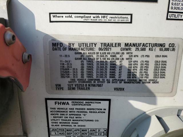 1UYVS2538N7667607 - 2022 UTILITY VS2DX WHITE photo 17