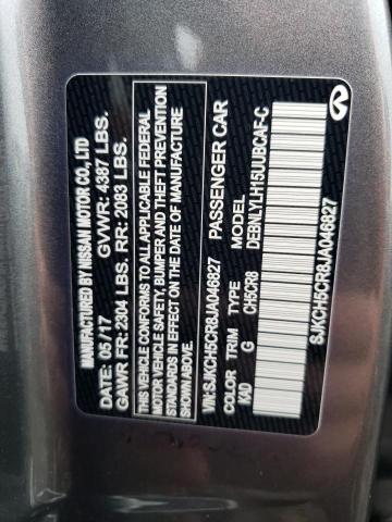 SJKCH5CR8JA046827 - 2018 INFINITI QX30 BASE GRAY photo 13