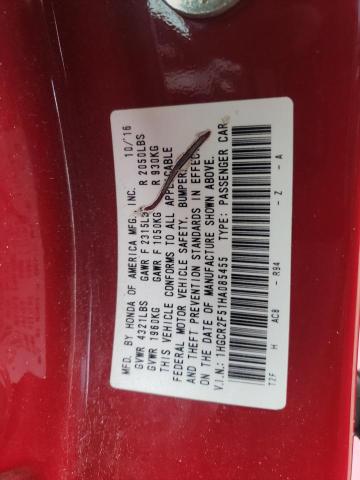 1HGCR2F51HA085455 - 2017 HONDA ACCORD SPORT RED photo 13