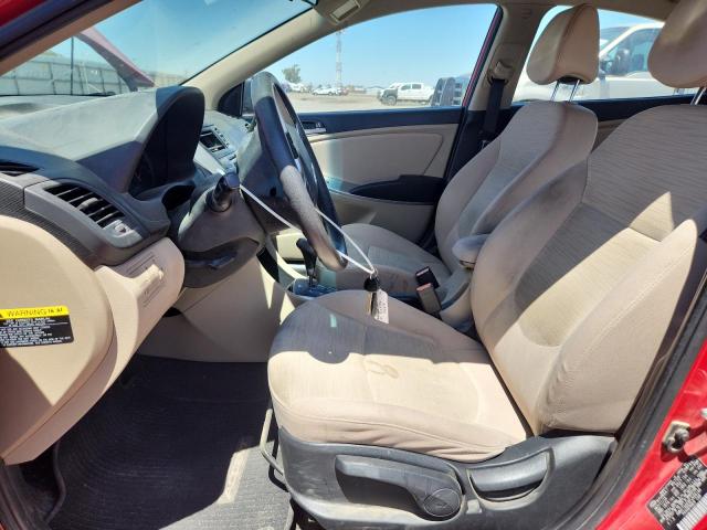 KMHCT4AE8FU936144 - 2015 HYUNDAI ACCENT GLS წითელი ფოტო 7