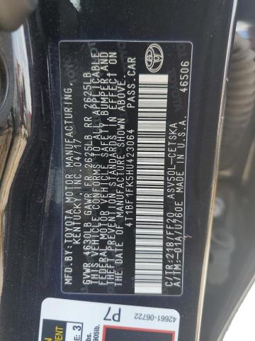 4T1BF1FK5HU423064 - 2017 TOYOTA CAMRY LE BLACK photo 12