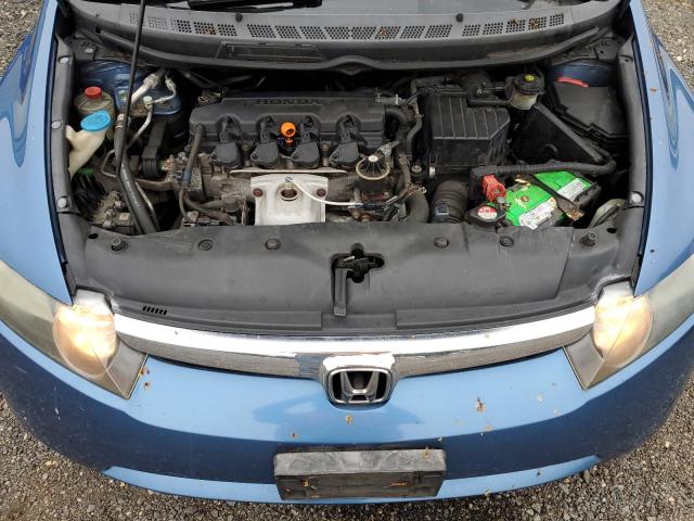 1HGFA16888L111594 - 2008 HONDA CIVIC EX BLUE photo 11