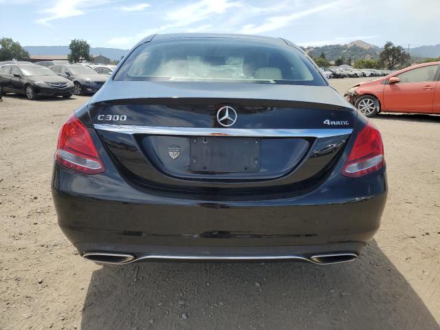 WDDWF4KB6GR165206 - 2016 MERCEDES-BENZ C 300 4MATIC BLACK photo 6
