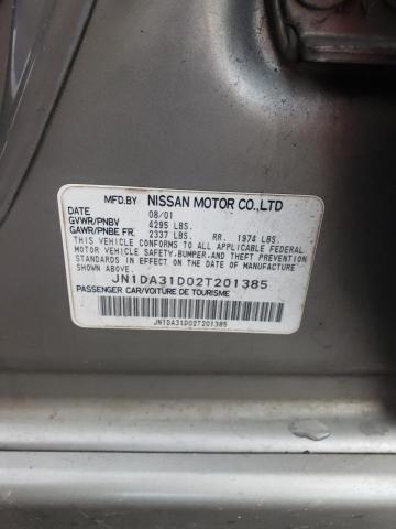 JN1DA31D02T201385 - 2002 NISSAN MAXIMA GLE SILVER photo 12