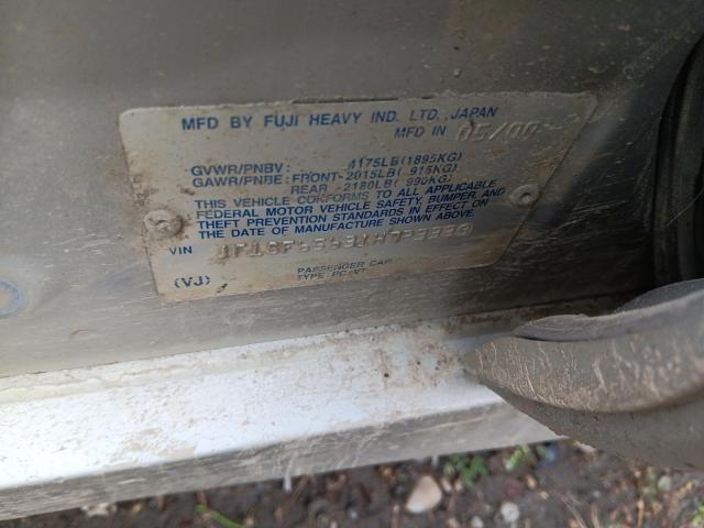 JF1SF65631H723339 - 2001 SUBARU FORESTER S GRAY photo 12