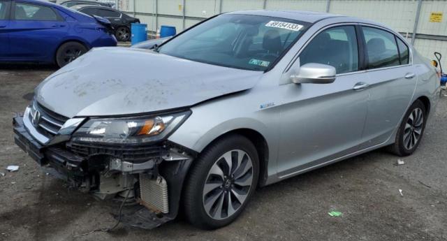 1HGCR6F59EA007542 - 2014 HONDA ACCORD HYBRID EXL SILVER photo 1