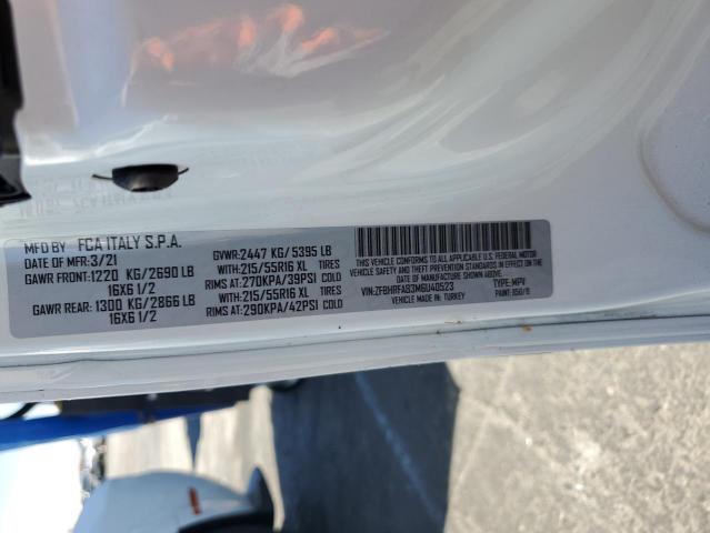 ZFBHRFAB3M6U40523 - 2021 RAM PROMASTER Blanco foto 13