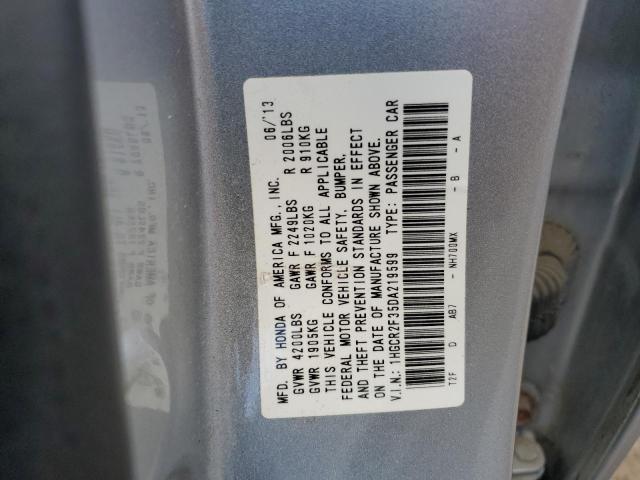 1HGCR2F35DA219599 - 2013 HONDA ACCORD LX SILVER photo 12