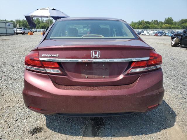 2HGFB2F59DH573775 - 2013 HONDA CIVIC LX მუქწითელი ფოტო 6