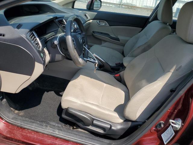 2HGFB2F59DH573775 - 2013 HONDA CIVIC LX მუქწითელი ფოტო 7