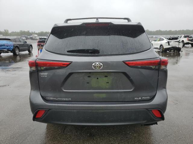 5TDGZRBH6NS574263 - 2022 TOYOTA HIGHLANDER XLE GRAY photo 6