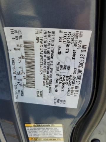 1FMDU74W53ZB43275 - 2003 FORD EXPLORER EDDIE BAUER أزرق صورة 13